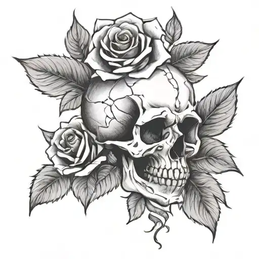 Roses Skull