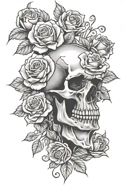 Skull And Roses