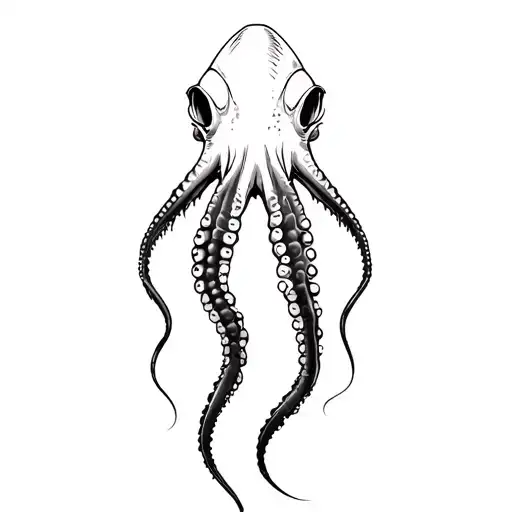 Squid Flowing From Foot Up Leg