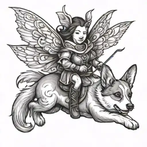 Fairy Riding Corgi