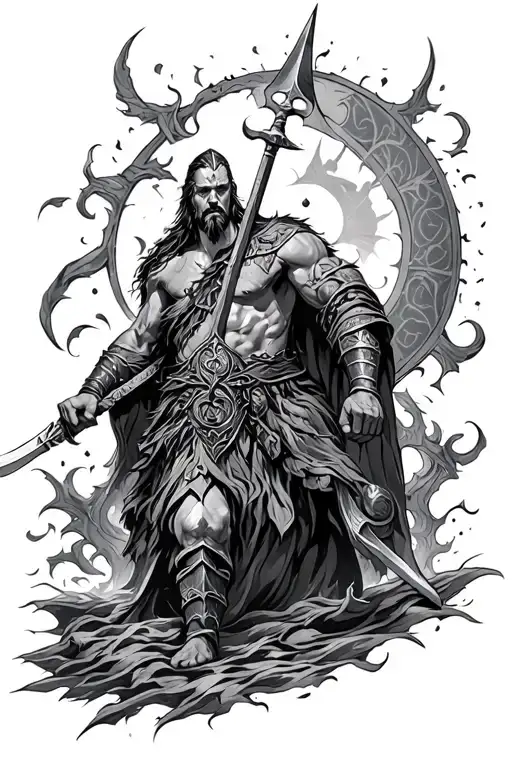 Norse Mythology War Scene