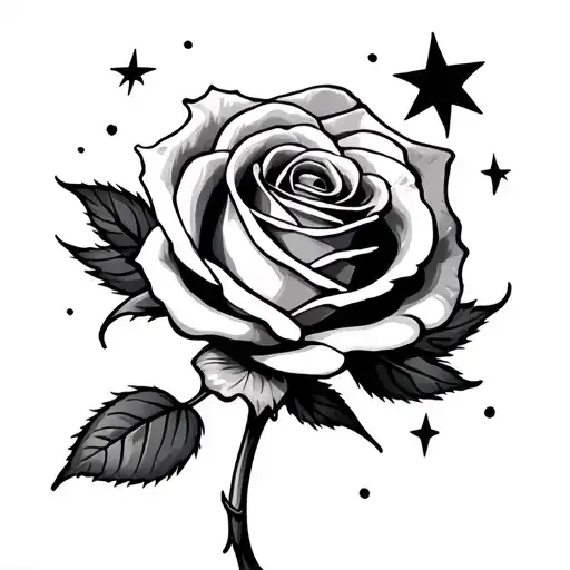 Rose With Stars
