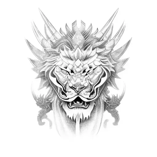 Samurai Dragon Lion