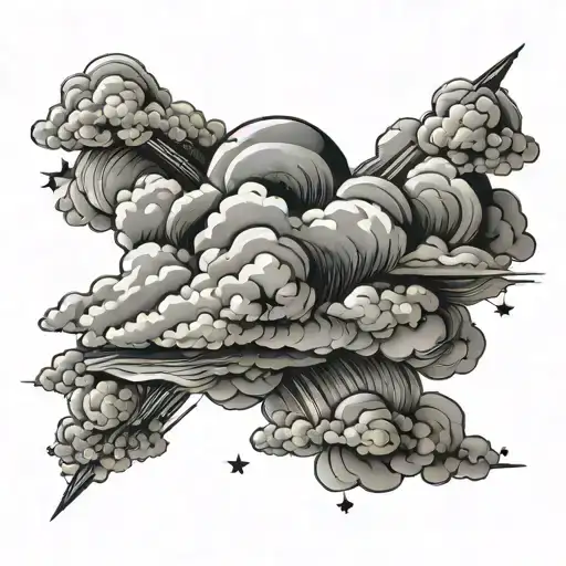 Cloud Shading And Stars Forming