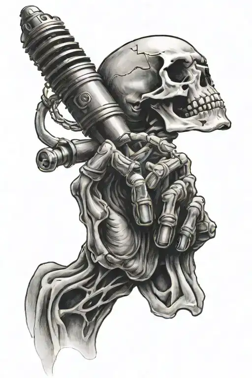 Old School Microphone In The Hand Of A Skeleton With The Arm Fading Out