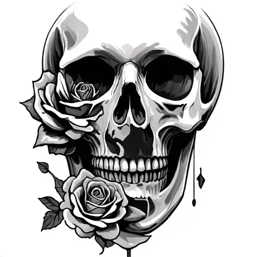 Skull And Rose