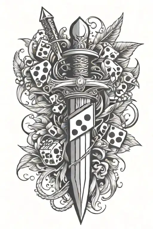 Dagger With Dice