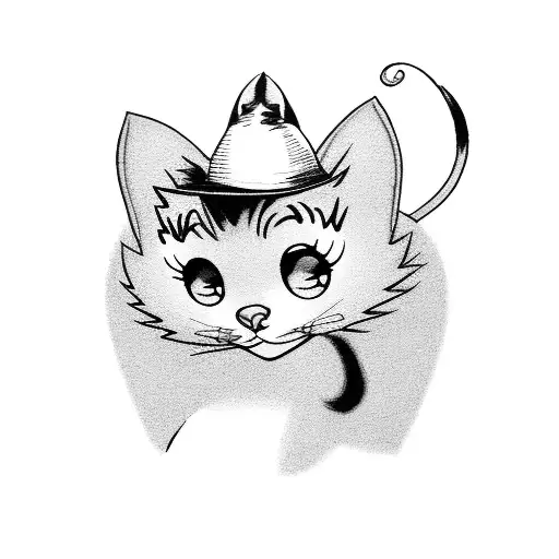 A Model Dressed As Betty Boop With A Cat Perched On Her Shoulder