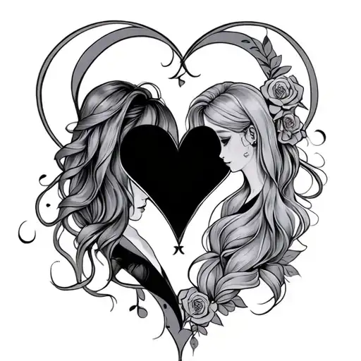 My Daughter And 3 Intertwined Hearts