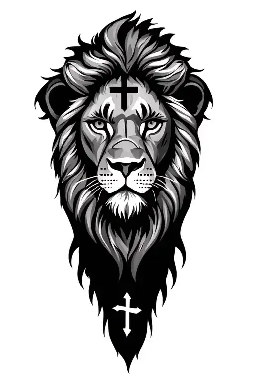 Lion With Cross In Eye