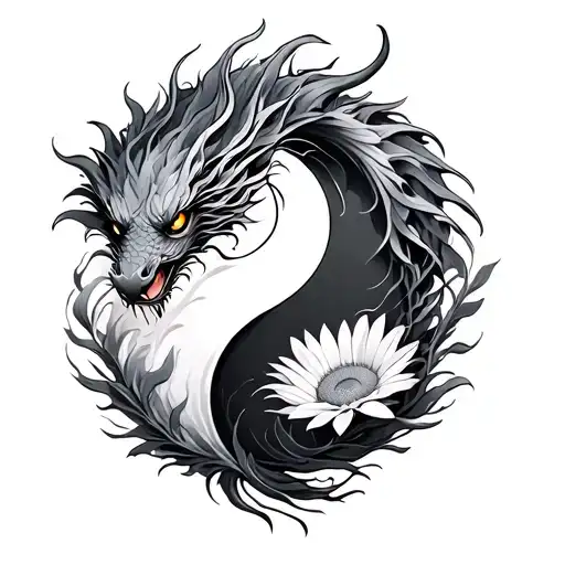 Ying Yang Daisy Dragon
