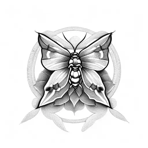 Moth With Thorns And Roses