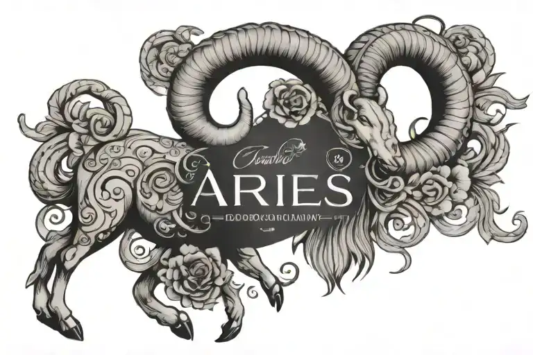 Aries Cancer Zodiac Sign With Eternal Love Symbol With Children's Names Incorporated