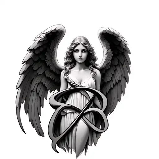 Angel Wings Intertwined Infinity Symbols