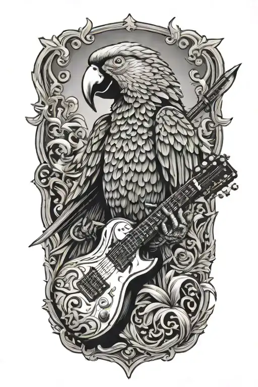 Parrot Pirate Guitar