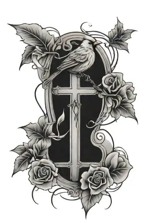 Cross With A Cardinal On It
