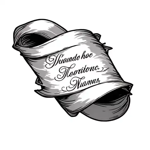 Scrolls With A Bible Verse And The Other With Names