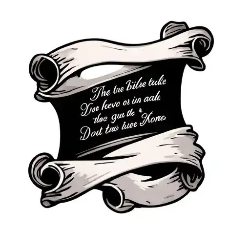 2 Scrolls One With A Bible Verse And The Other With Names