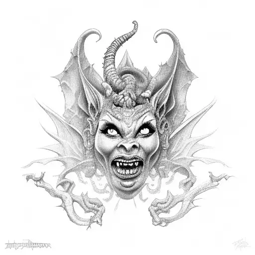 Female Gargoyle On Ledge