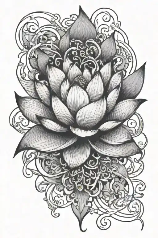 Lotus Flower Intertwined