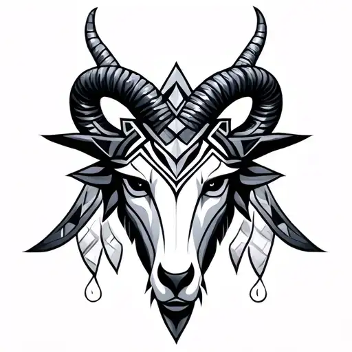 Aztec Geometric Capricorn