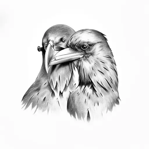 Raven With Two Heads