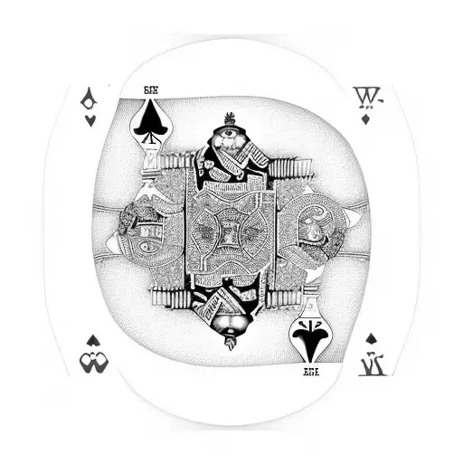 An Intricate Circuit Board With Playing Card Symbols