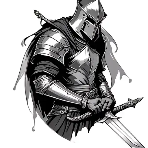 Knight Holding A Sword