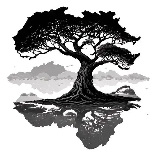 Map Of Africa Big Tree