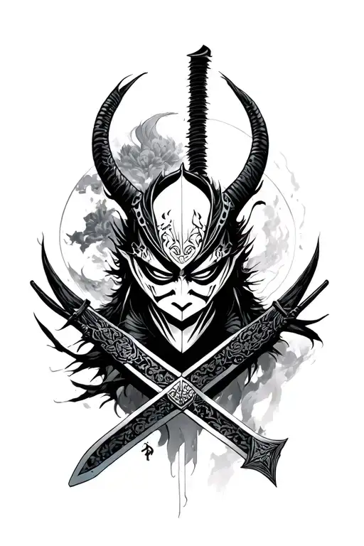 Ghost Of Tsushima Jinsakai's Mask And Sword