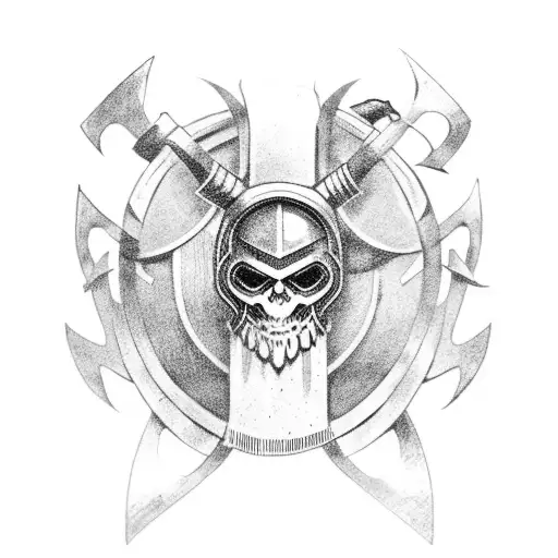 Viking And Runes And Female