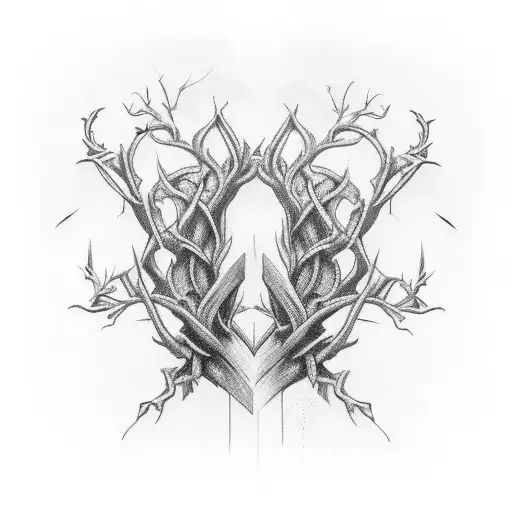 Thorn Vine Wrapping Around Arm