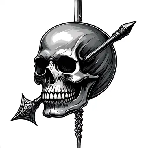 Dagger Piercing Skull