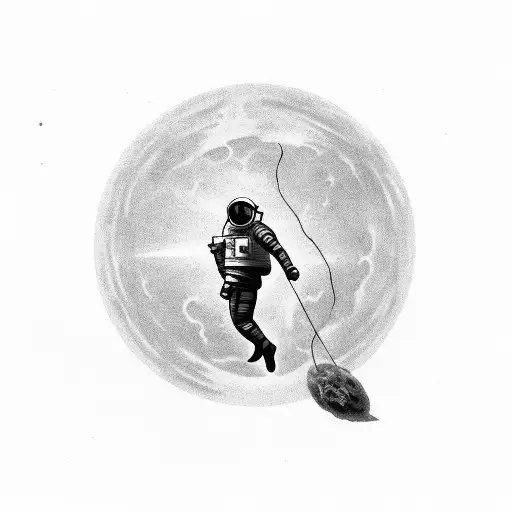 Balck Hole With An Astronaut