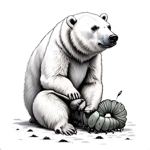 Polar Bear And Caterpillar