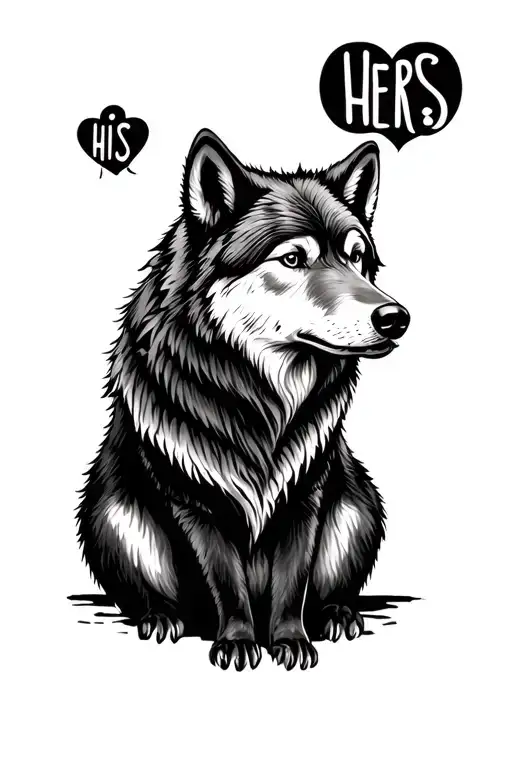 His And Hers Bear And Wolf