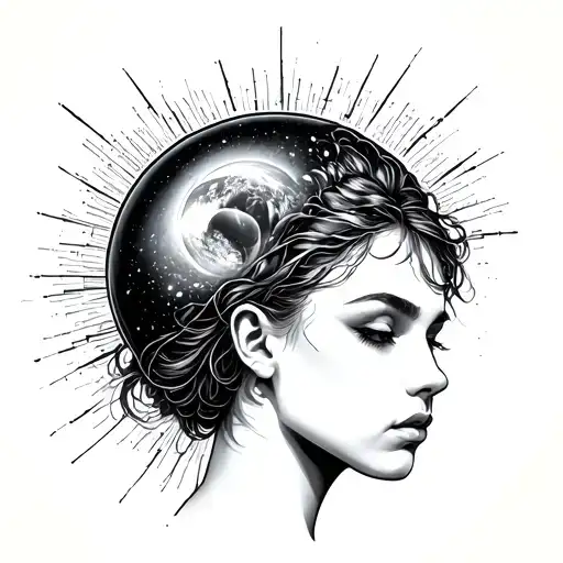 Female Body With A Universal Coming Out In Your Head