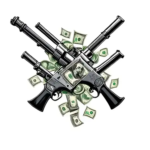 Money Tattoe Drugs Weapons Success And Fortune