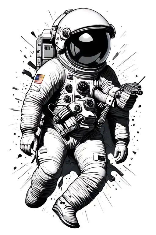 Astronaut Bursting Open