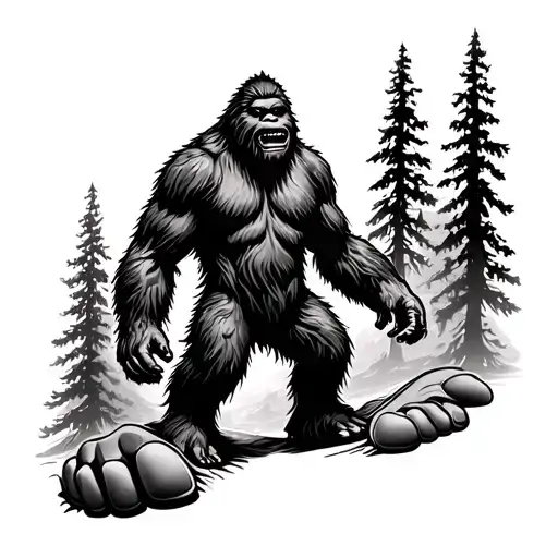 Bigfoot In A Foot Design Inspired