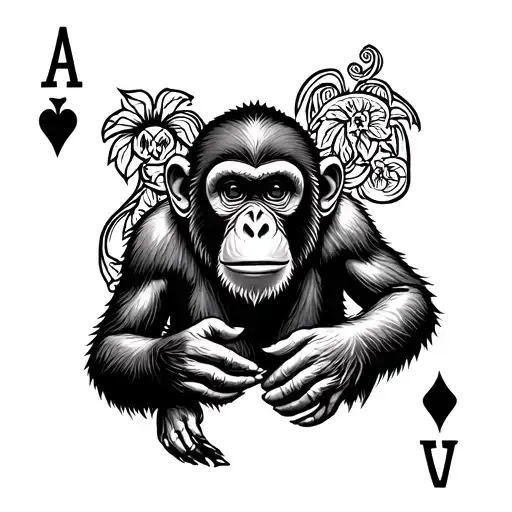 Monkey Playing Cards