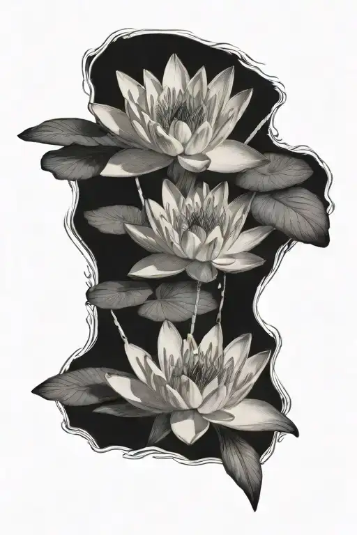 Water Lilies And Daffodils