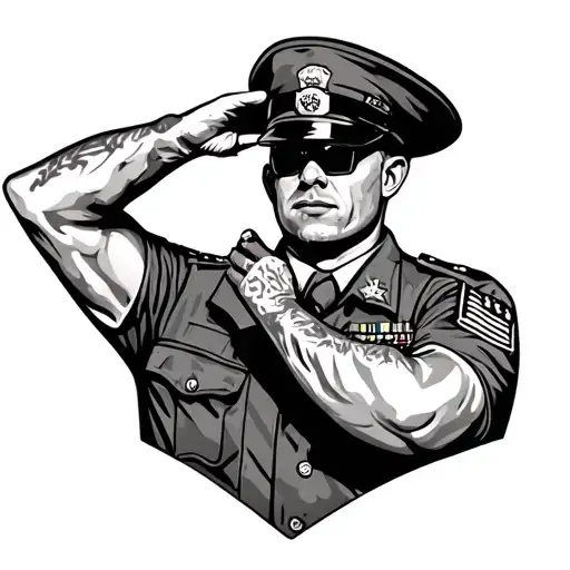 Military Veteran Saluting