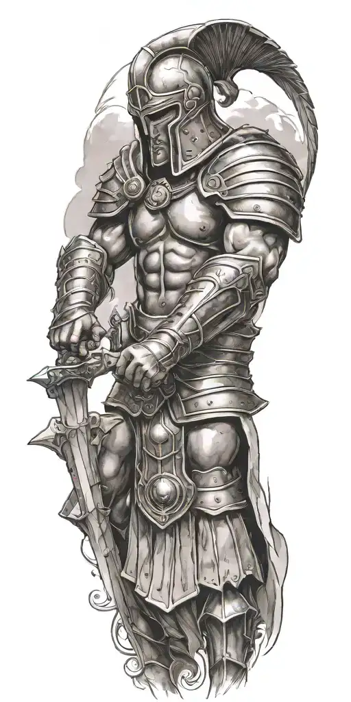 Gladiator Warrior Battling