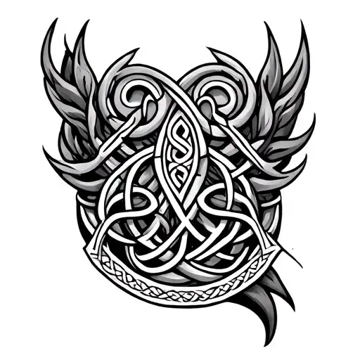 Celtic Sleeve Tattoo Featuring Iconic Symbols