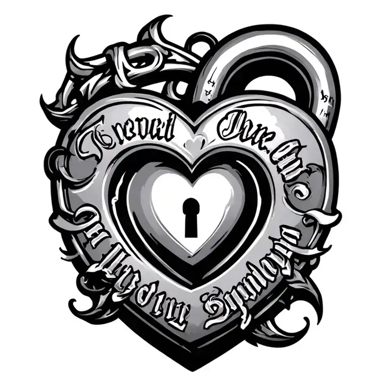 Three Sons Names And Heart Shaped Lock