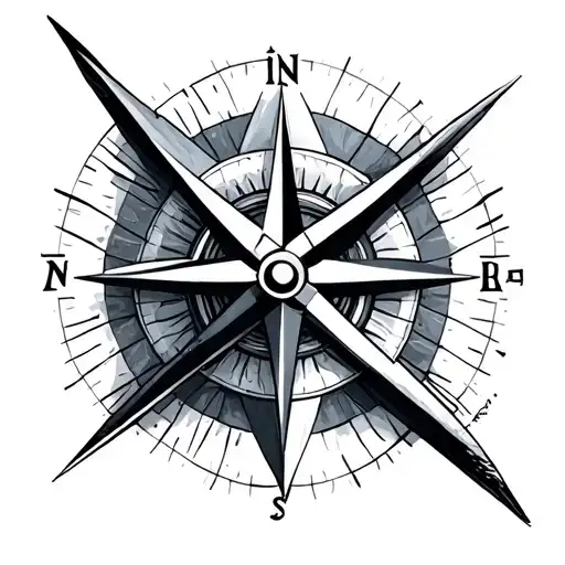 Geometric Compass Needle Alone