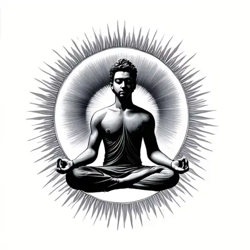 Person Meditation Centered Equanimity Male