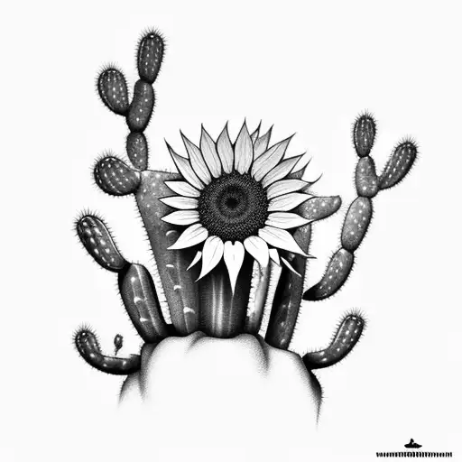 Cactus Y Girasoles