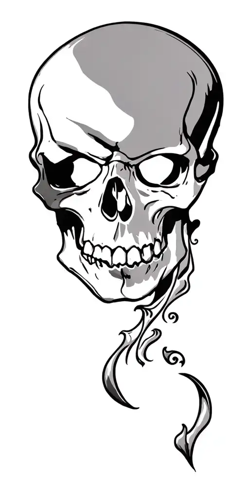 Basic Tatoo Skull Soft Shading